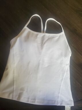 aerie White Strappy Sports Tank